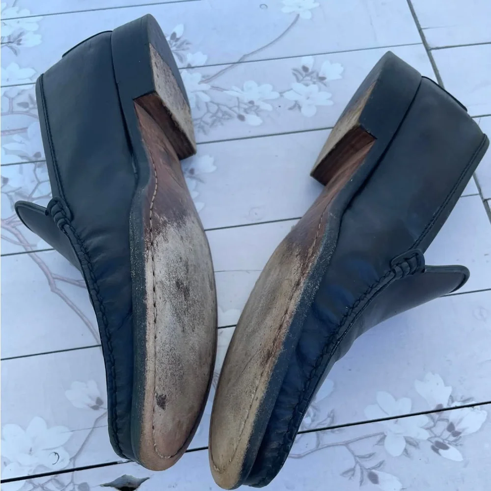 Tod's Dark Leather Slip-On Loafers